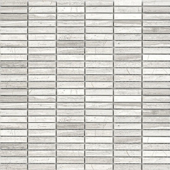 Bianco Wood Stacked Mosaic by . 