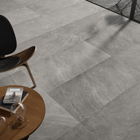 Coem Cardosa Grigio Porcelain Floor Tile room scene