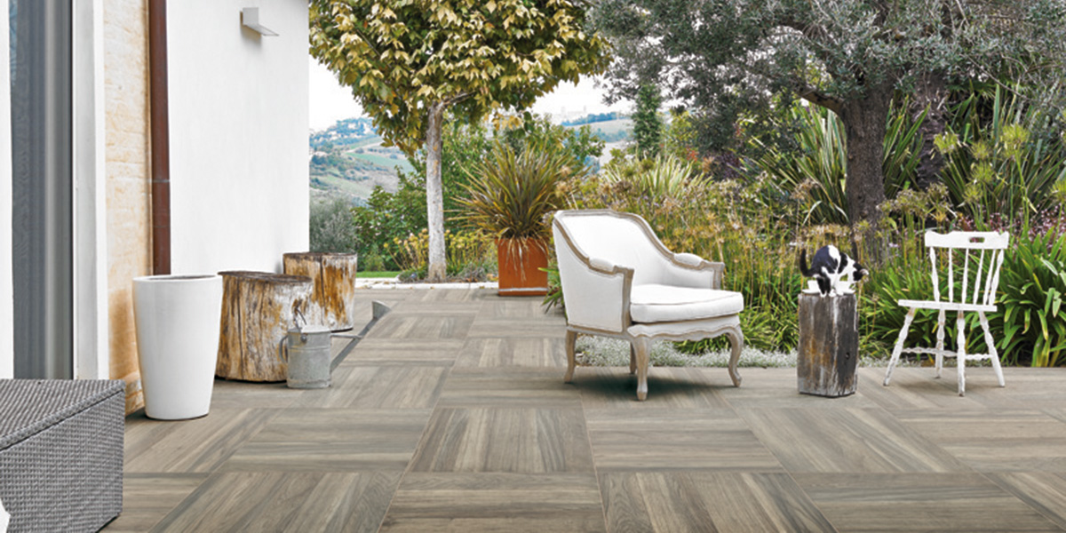 Exterior Porcelain Pavers Tobacco Porcelain tile 2cm | Milestone Lexco Tile & Stone