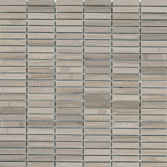 Athens Gris Polished Stacked Brick Mosaic by . 