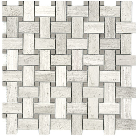 Bianco Wood Basketweave with Athena Gris by . 