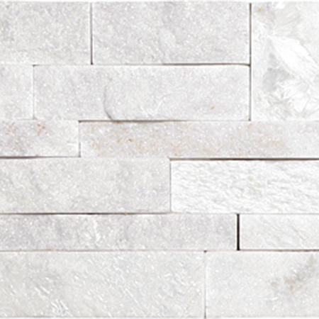 White Interlocking Quartzite Split Faced Ledgerstone | Olympia Tile