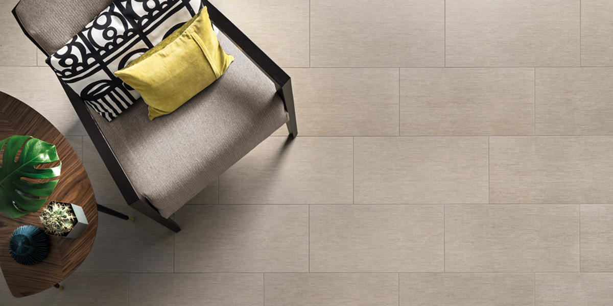 Panaria craft beige fabric texture porcelain floor tile