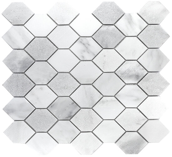 Oriental White Picket Mosaic