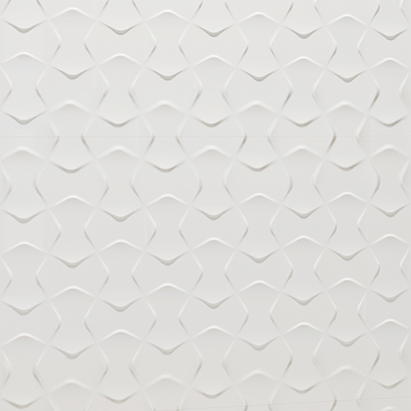 3D Blanco Bowtie Olympia Tile Bright Glazed Wall
