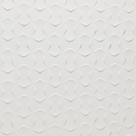 3D Blanco Bowtie Olympia Tile Bright Glazed Wall