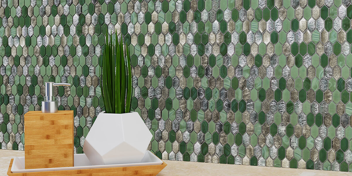 Anthology Royal Gems Glass Mosaic Blend Regal Jade | Lexco Tile & Stone