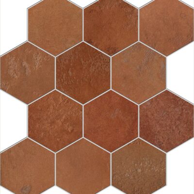 Red Flame Hex Mosaic