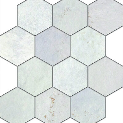 White Pastel Hex Mosaic